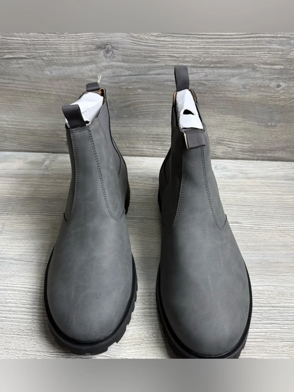 JBU Kai Men's Gray Chelsea Boots classic slip on style water resistant size 13